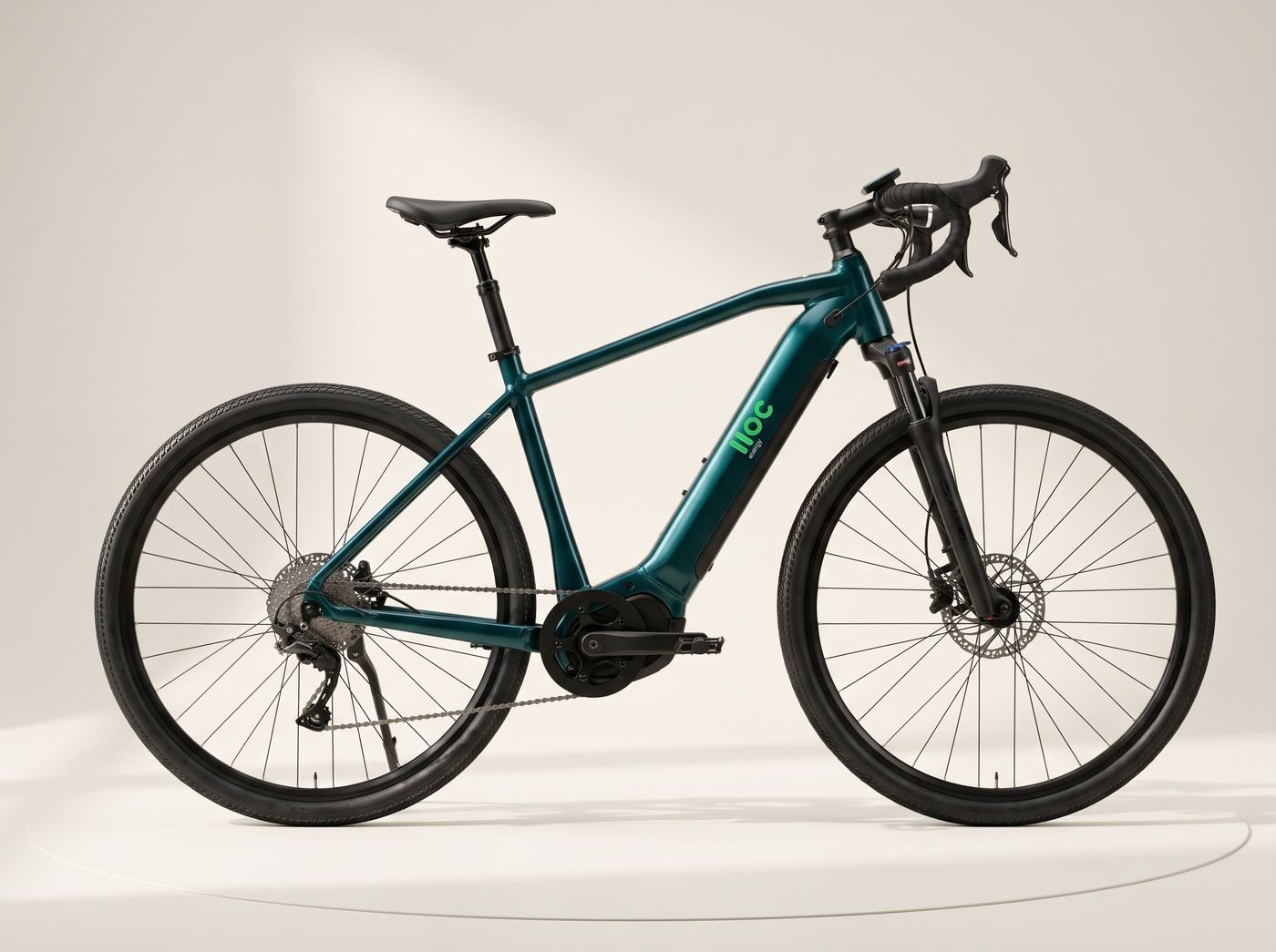 E-bike Deportiva Long Range MOC energy, de cuadro teal y motor central