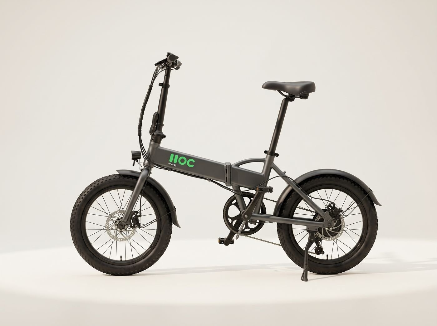 E-bike Plegable Compacta MOC energy, gris grafito, con bisagra de plegado
